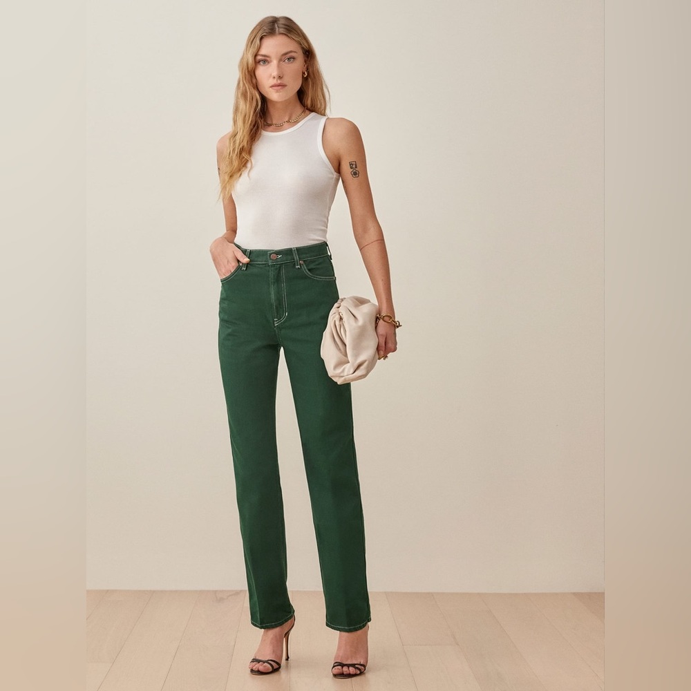 Reformation Cowboy High Rise Straight Jeans